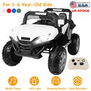 12V Electric Kids Ride-On Car w/ Parental Remote Control Music Horn LED Lights Swaying Function For Kids Aged 1-6 Years Old