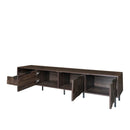 78" TV Stand With Storage Cabinets For Living Room - Walnut by HouseOfZazla