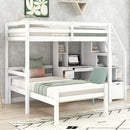 Loft Bed With Stand Alone Bed, Storage Staircase, Desk, Shelves, And Drawers by Unique Piece Furniture