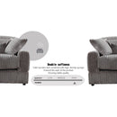 Modern CorduroyCorner sofa Sleeper Sofa Couch With Comfy Deep Seat& 6 Pillows