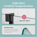 56-60" W x 76" H Frameless Single Sliding Soft-Close Shower Door by HouseOfZazla