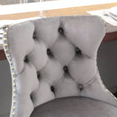 A&A Furniture,Golden Swivel Velvet Barstools Adjusatble Seat Height from 25-33 Inch, Modern Upholstered Bar Stools with Backs Comfortable Tufted for Home Pub and Kitchen Island（Gray,Set of 2） by Montret