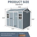 Resin Outdoor Storage Shed Waterproof Shed With Floor & Two Windows & Lockable Door, Tool Shed For Garden, Patio, Backyard by HouseOfZazla