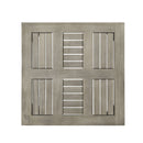 Dexterity - Outdoor Square Side Table With Wood Frame - Gray