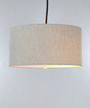 14"W 2 Light Swag Plug-In Pendant  Textured Oatmeal with Diffuser Black Cord