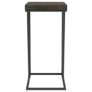 Carly Expandable Engineered Wood C-Shaped Side Table Grey