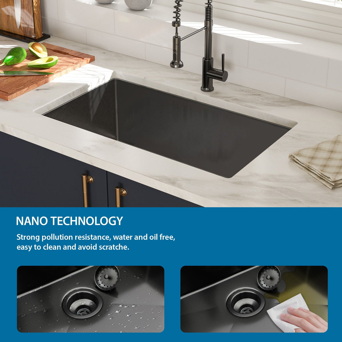 Undermount Kitchen Sink 16 Gauge Single Bowl Stainless Steel, photo 9 of 14