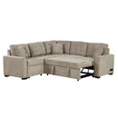 L-Shape Sofa Bed Pull-Out Sleeper Sofa With Wheels, USB Ports, Power Sockets For Living Room by HouseOfZazla