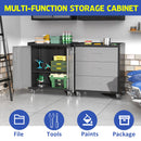 Heavy Duty Metal Storage Cabinet With Wheels 3 Drawer Tool Cabinet For Garage, Office, And Home Organizer Solutions by HouseOfZazla
