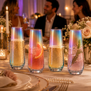 Iridescent Luster Pearl Radiance Set of 4 Wine Glasses 10oz