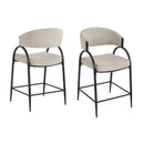 25'' Seat Height Modern Fabric Bar Stools with Back by HouseOfZazla