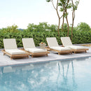 Lounge Chaise Set, Space Available On One Side, Acacia Solid Wood In by HouseOfZazla
