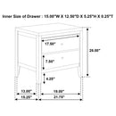 Clement - 2 Drawer Nightstand Bedside Table - Espresso by HouseOfZazla