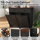 Double Tilt Out Trash Cabinet With Hideaway Drawer And Barn Door Style by HouseOfZazla