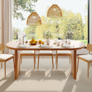 Modern Extendable Dining Table with Removable Extension Leaves