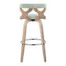Gardenia - Contemporary Fixed Height Barstool With Swivel With Round Footrest (Set of 2) by HouseOfZazla