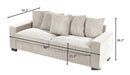 Luxe Sofa With 5 Matching Toss Pillows, Sleek Design, Spacious And Comfortable 3 Seater Couch