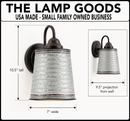 Corrugated Rustic Barn Metal Farmhouse Wall Light Fixture by The Lamp Goods