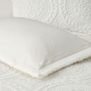 King/Cal King Embroidered Medallion Faux Fur Ultra Plush Comforter Mini Set