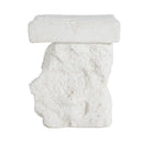 Talia Outdoor Patio Modern Artistry MGO Side Table, White