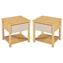 Wood Nightstand Set of 2