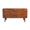 Solid Wood Curved Chestnut Blanket Box