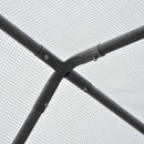 8' x 6' x 7' Walk-In Greenhouse, Outdoor Garden Warm Hot House with 4 Roll-up Windows, 2 Zippered Doors and Weather Cover, White