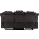 Home Theater Seating Manual Recliner Chair With Center Console And Led Light Strip For Living Room by HouseOfZazla