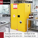 90 Gal Flammable Safety Cabinet, 43"W x 34"D x 65"H by HouseOfZazla