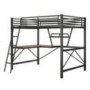 Loft Bed With Desk And Shelf, Modern Design