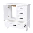 30" Bathroom Vanity With Sink, 3 Drawers, Adjustable Feet by HouseOfZazla