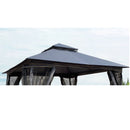 10x10 Gazebo Double Roof Replacement Canopy Fabric by Unique Piece Furniture