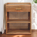 Larissa - T Bar Open Bedside Table - Oak by Unique Piece Furniture
