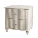 Fluted Nightstand With 3 Drawers