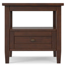 Warm Shaker - End Table With Smooth Drawer Storage - Brown