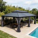 14'x24' Hardtop Gazebo with Resin Roof and Metal Frame by HouseOfZazla