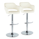 Margarite - Contemporary Ajustable Barstool With Swivel With Rounded T Footrest (Set of 2) by HouseOfZazla