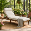 TOPMAX Acacia Wood Chaise Lounge Set of 2 by HouseOfZazla