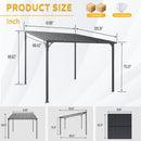 Outdoor Pergola, 10' x 10' Hardtop Gazebo for Yard by HouseOfZazla