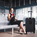 20" / 24" / 28" 3 Pieces / Set Spinner Wheel Luggage, Carry On Suitcase, With Cup Holder & USB Port & Phone Holder by HouseOfZazla
