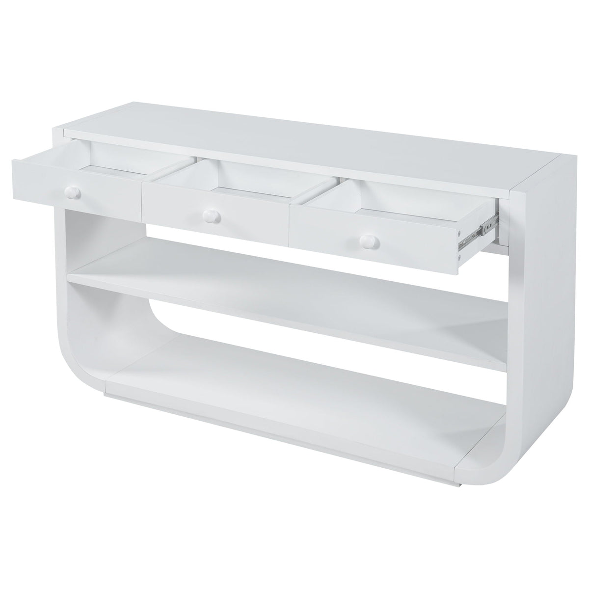 Console Table With 3 Soft Close Drawers & 2 Open Shelves, photo 35 of 40