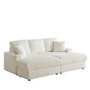 3 Seater Sofa With 2 Ottomans For Living Room by HouseOfZazla