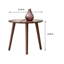 Center Table Low Table 100% Solid Oak Wood Top Plate Desk Pebble Shaped Natural Wooden Coffee Table - Walnut by HouseOfZazla