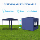 10'x10' Party Tent Outdoor Heavy Duty Gazebo Wedding Canopy with 4 Removable Walls, Blue by HouseOfZazla