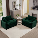 Modern Classic Fabric Single Chair Deep Seat Sofa With Pillow by HouseOfZazla