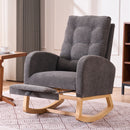 Accent Rocking Chair With Footrest, High Back by HouseOfZazla