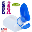 Unisex Potty UrinalÊBottle 1000ML/33.8OZ Adult EmergencyÊUrinal Device Portable Male Female Toilet w/ Lid Funnel For Car Camping Travel Hospital Outdo