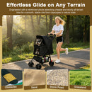 Foldable Pet Stroller for Small Dogs and Cats Under 28 lbs by HouseOfZazla