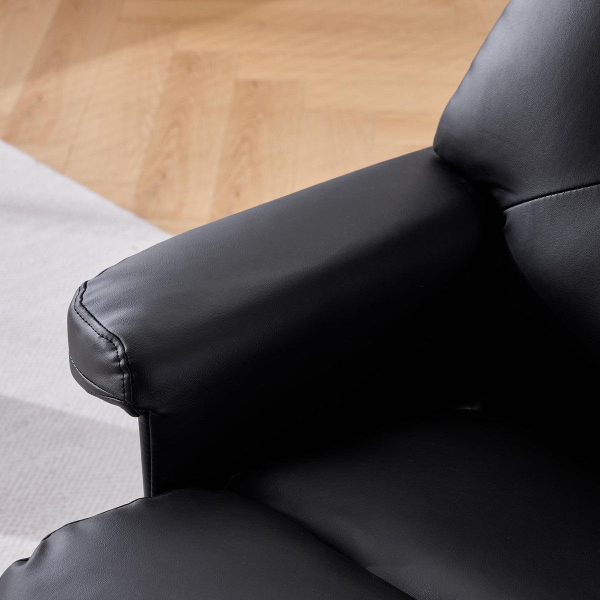 Upholstered Heated Massage 360° Swivel Accent Chair With Ottoman, photo 34 of 40