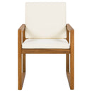 5 Piece Outdoor Patio Dining Set With 4 Armchairs And Table - Beige by HouseOfZazla